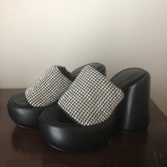 Naked Wolfe WOW Black Diamonds Platform Sandal - Picture 5 of 15